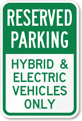 reserved parking sign