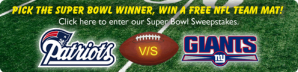 NFL Giants Patriots Sweepstakes