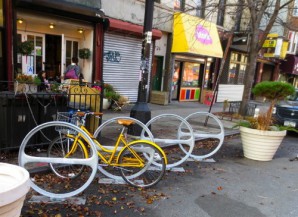 bike corral on franklin ave brooklyn