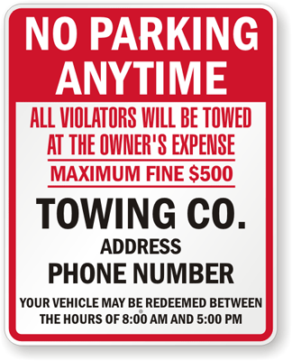 Tow Company Signs – Customize Online