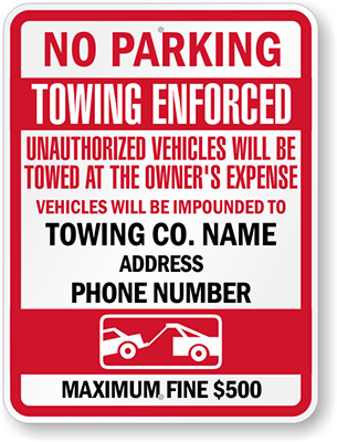 Tow Company Signs – Customize Online