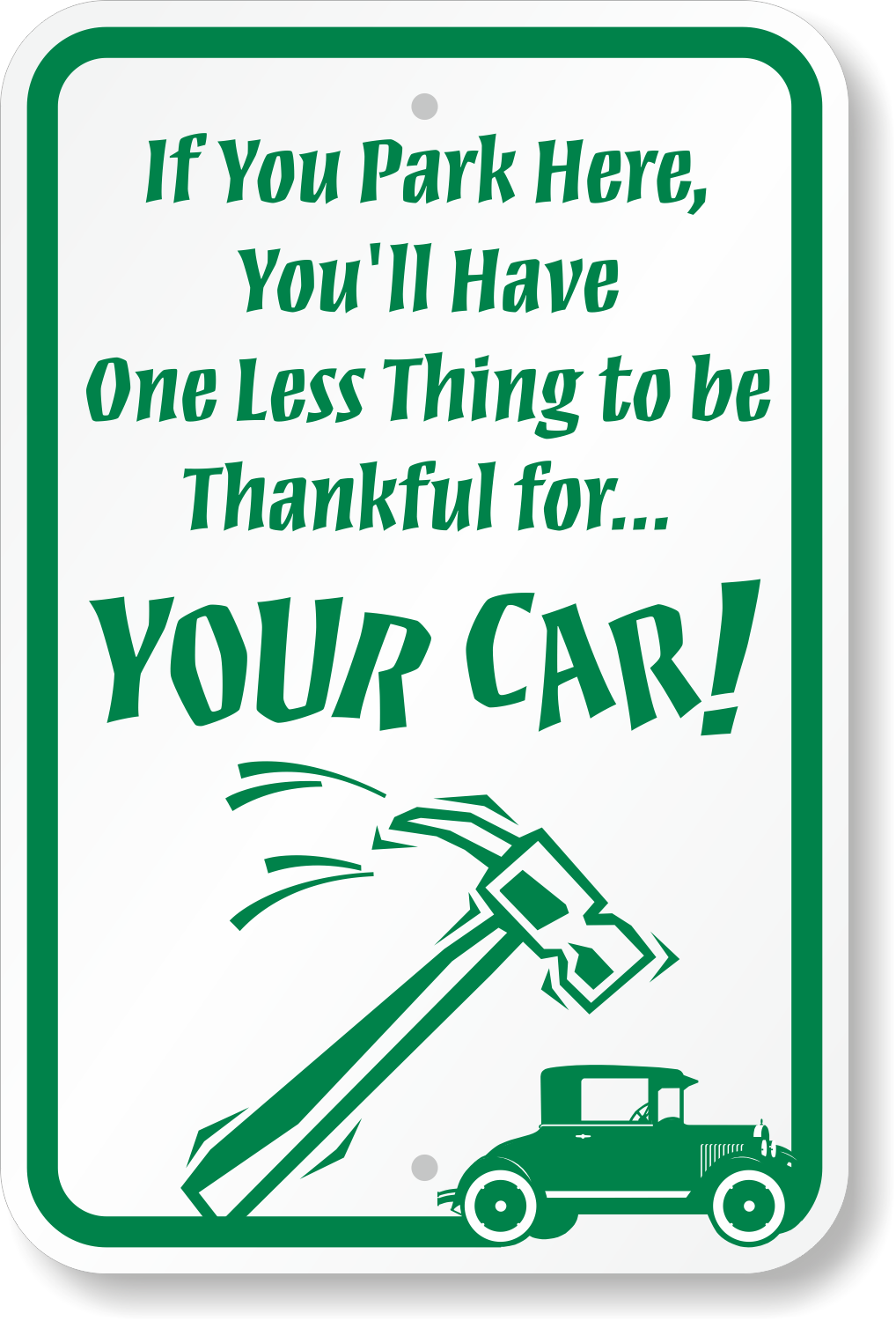 Details about   Cardinal Funny Parking OnlyNovelty Sign8x12 Inches4 corner holes