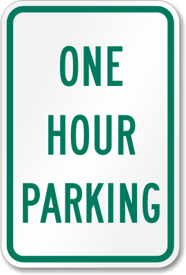 One Hour Parking Sign