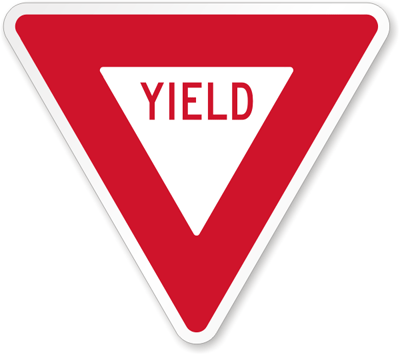 Reflective Aluminum Yield Sign