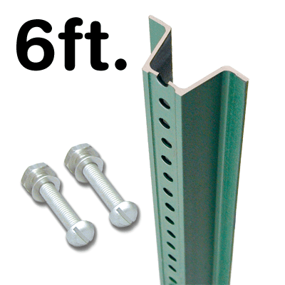Standard U-Channel Sign Post - 6' tall