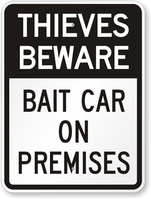 Thieves Beware Sign, SKU: K-7029