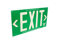 1 Sided, Green Background. Glowing letters