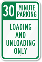 30 Minute, Time Limit Parking Sign