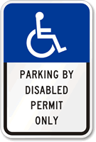 Parking Disabled Permit Only Sign