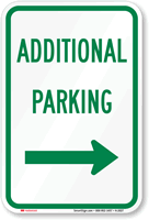Additional Parking Right Arrow Sign