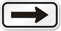 Arrow (black) Aluminum Arrow Sign