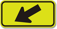 Arrow Fluorescent Diamond Grade School Sign