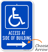 Access Side Building Handicapped Sign