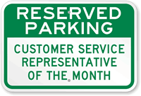 Reserved Parking Sign