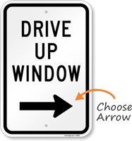 Drive Up Arrow Sign