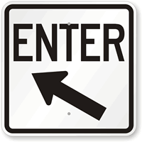Enter With Left Arrow Sign