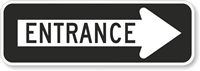 Entrance Sign (with Right Arrow)