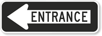 Entrance Sign (with Left Arrow)