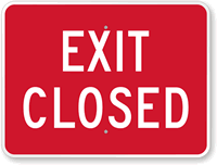 Exit Closed Sign