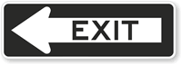 Exit Sign (with Left Arrow)