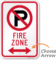 Fire Zone Parking Sign