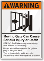 Warning Automatic Gate Sign
