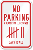 Free to Print Tow Away Signs | Parking Signs Expert