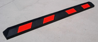 Parking Lot Wheel Stop with Red Reflective Strips
