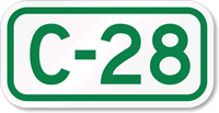 Parking Space Sign C-28