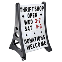 Quick-Load A-Frame Sidewalk Sign - White
