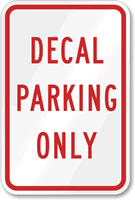 DECAL PARKING ONLY