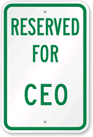Reserved For CEO Sign