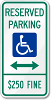 Reserved Parking Placard Handicapped Sign