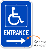 Entrance Handicapped Sign