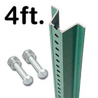 Standard U-Channel Sign Post - 4' tall