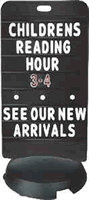 Tip 'n Roll® Message Board Sidewalk Sign - Black