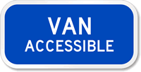 Van Accessible Reflective Aluminum ADA Handicapped Sign