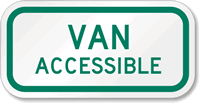 Van Accessible Aluminum ADA Handicapped Sign
