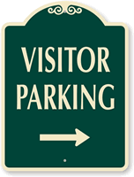 Visitor Parking Arrow SignatureSign™