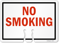 NO SMOKING Cone Top Warning Sign
