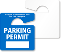 ToughTag™ Small Rearview Mirror Hang Tag, Blue