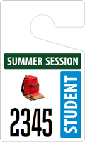 Plastic ToughTags™ for Student Parking Permits