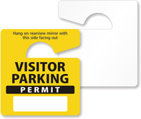 ToughTag™ Small Rearview Mirror Hang Tag, Yellow