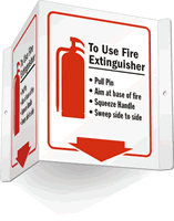 To Use Fire Extinguisher … Sign