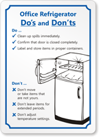 Office Refrigerator Sign