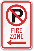 Fire Zone Parking Sign