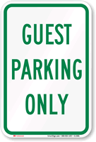 Guest Parking Only Sign