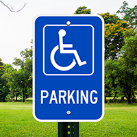Parking (handicapped symbol) ADA Signs