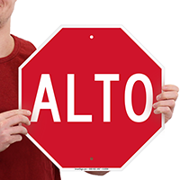 Spanish Stop Signs Alto