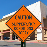 Slippery / Icy Conditions Caution Signs